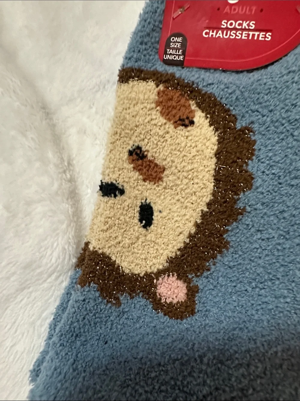 🦔 Snugadoo Adult Hedgehog Fuzzy Cozy Socks
